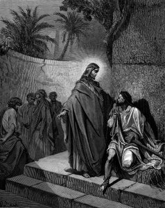 İsa felçli adamı iyileştiriyor, 1866 by Gustave Dore