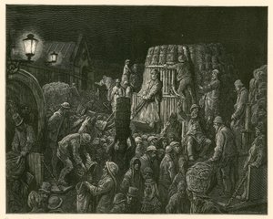 Covent Garden Pazarı, Londra by Gustave Dore