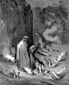 Dante ve Virgil cehennemde, 1863 by Gustave Dore