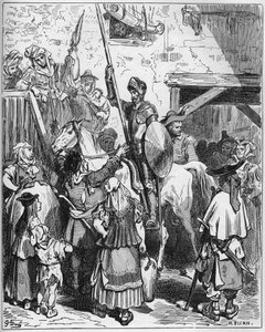 Don Kişot, bir lordun misafirperverliğinden yararlandığını düşündü, otelciye ödeme yapmayı reddetti - Miguel Cervantes