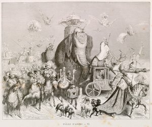 Eşek derisi, Charles Perrault (1628-1703), Gustave Dore (1832-1883) tarafından Komple Masallar için çizim by Gustave Dore