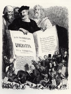 1854 baskısının ön yüzü - Antik ve modern yazarların eşliğinde, Rabelais ikinci romanını sunar - 