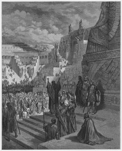Gustave Dore İncil: Yahudilere özgürlük veren Artaxerxes by Gustave Dore
