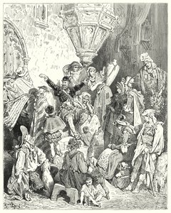 Gustave Dore'un Don Kişot'u: "Yeryüzünde görmediği ülke, girmediği savaş yoktu" (gravür) by Gustave Dore