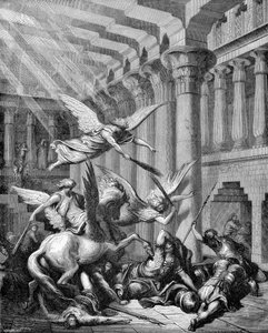 Heliodorus tapınakta cezalandırıldı by Gustave Dore