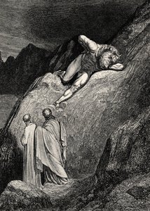 Dante'nin İlahi Komedya - Cehennem (La Divina Commedia, L'Inferno) için İllüstrasyonu by Gustave Dore