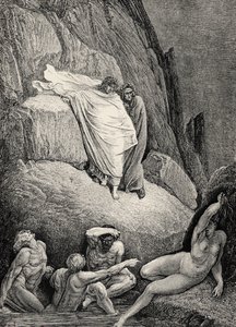 Dante'nin İlahi Komedya - Cehennem (La Divina Commedia, L'Inferno) için İllüstrasyonu by Gustave Dore