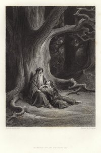 Alfred Tennyson tarafından Vivien için illüstrasyon by Gustave Dore