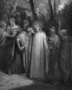 Yahuda bir öpücükle İsa'ya ihanet ediyor, 1866 by Gustave Dore