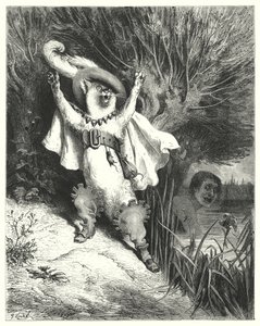 Usta Kedi veya Önyükleme Kedisi; Çizmeli Kedi (gravür) by Gustave Dore