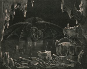 Merhaba! diye haykırdı, lo Dis!, c1890. by Gustave Dore
