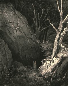 İlerlemeye devam etti, takip ettiği adımları kapattım, c1890. by Gustave Dore