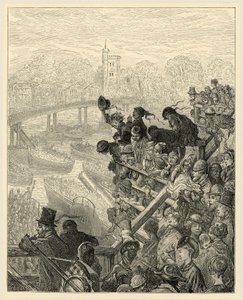 Oxford ve Cambridge Tekne Yarışı, Putney by Gustave Dore
