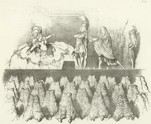 Versailles 1695 Mahkemesi huzurunda gerçekleştirilen Racine (gravür) by Gustave Dore