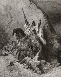 Selahaddin Yusuf (ö.1173) İkinci Haçlı Seferi sırasında Sultan, J-F. Michaud, 1877 by Gustave Dore