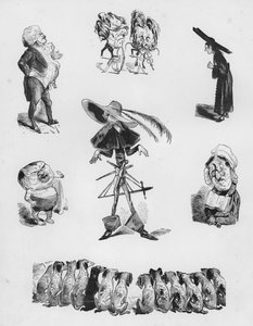 Gustave Dore tarafından Esprili ve Grotesk Eskizler (gravür) by Gustave Dore