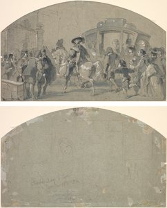 Sokak Manzarası (rekto); Eskizler (ters) by Gustave Dore