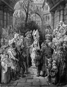 The Bride and Groom entering the hall, scene from 
