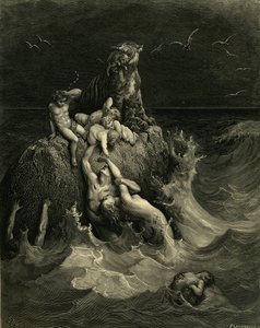 Mukaddes Kitabın resimli baskısının Tufan Cephesi, 1866 by Gustave Dore