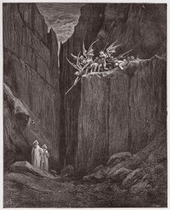 İlahi Komedya (La Divina Commedia, La Divine Comedie), Cehennem, Canto 23: Şairler beşinci Bolgia