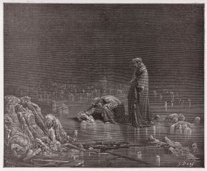 İlahi Komedya (La Divina Commedia, La Divine Comedie), Cehennem, Canto 32: Dante, hain Bocca degli Abati