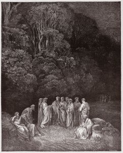 İlahi Komedya (La Divina Commedia, La Divine Comedie), Cehennem, Canto 4: Homer, Araf