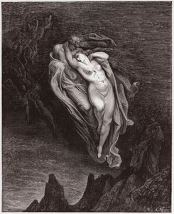 İlahi Komedya (La Divina Commedia, La Divine Comedie), Cehennem, Canto 5: Paolo ve Francesca