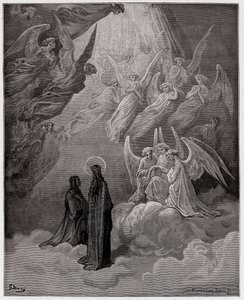 İlahi Komedya (La Divina Commedia, La Divine Comedie), Paradiso, Canto 20: Aydınlık ruhlar şarkı söylüyor - Dante Alighieri (1265-1321) - Gustave Dore