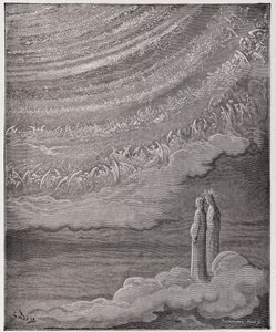 İlahi Komedya (La Divina Commedia, La Divine Comedie), Paradiso, Canto 28: Parıldayan Cennet Ev Sahibi - Dante Alighieri (1265-1321) - Çizim Gustave Dore (1832-1883) by Gustave Dore