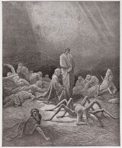 İlahi Komedya (La Divina Commedia, La Divine Comedie), Purgatorio, Kanto 12: Dante, Arachne