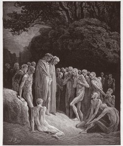 İlahi Komedya (La Divina Commedia, La Divine Comedie), Araf, Canto 23: Oburların ruhları - Dante Alighieri (1265-1321) - Gustave Dore
