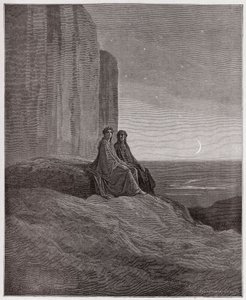 İlahi Komedya (La Divina Commedia, La Divine Comedie), Purgatorio, Canto 9: Alacakaranlık - Dante Alighieri (1265-1321) - Gustave Dore