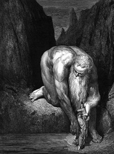 İlahi Komedya, Dante: Dev Antaeus. by Gustave Dore