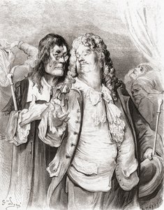 Doktorlar, 19. yüzyıl sonlarında Fables de La Fontaine baskısından (ahşap gravür) by Gustave Dore