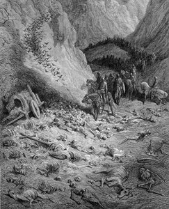 Forvet: Bir önceki Haçlı dalgasının ölüleriyle karşılaşan Haçlı Ordusu - Gustave Doré