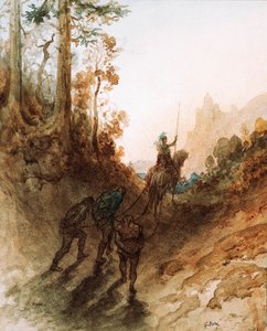 Devler Yakalandı, c. 1869-83 (sulu boya) by Gustave Dore