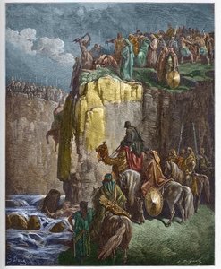 Baal Peygamberlerinin Katliamı - İlyas Peygamber, Baal rahiplerini perir yapar - Gustave Dore (1832-1883) tarafından “İncil illustree”deki gravür - ““ Dore İncil” den gravür by Gustave Dore
