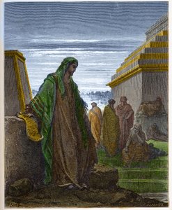 Daniel peygamber - - Gustave Dore (1832-1883) tarafından yazılan “The Bible illustree”deki gravür - “The Dore Bible”dan gravür by Gustave Dore