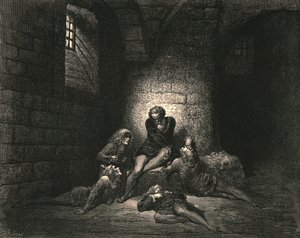 Sonra, onları daha da üzmemek için, sükûnet içinde ruhumu bastırdım, c1890. by Gustave Dore