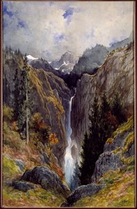 Lys vadisindeki cehennem deliğinin şelalesi. Gustave Dore