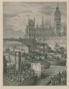 Westminster Merdivenleri - Vapurlar Ayrılıyor by Gustave Dore