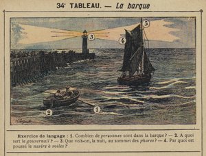 Tekne (renkli taş) by Gustave Fraipont