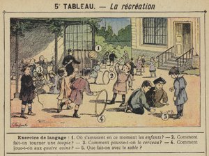 La rekreasyon (renkli taş) by Gustave Fraipont