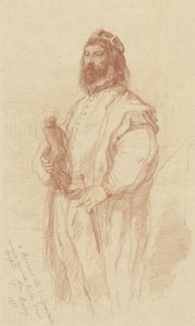 heykeli ile duran adam by Gustave François Morin