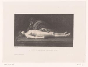Ephraim'li Levite ve ölü karısı Le Lévite d'Ephraïm et sa femme morte (nesne üzerindeki başlık) by Gustave Fuchs