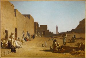 Laghouat, Sahra, Cezayir (tuval üzerine resim) by Gustave Guillaumet