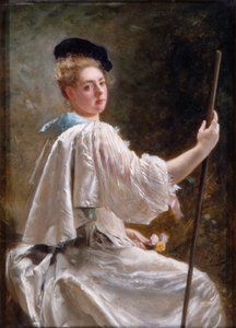 Asalı Kadın, c.1895 (tuval üzerine yağlıboya) by Gustave Jacquet