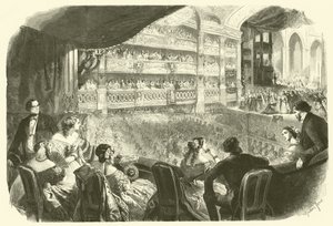 Operada bir gala performansı (gravür) by Gustave Janet