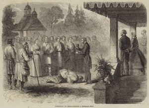 Bir Rus Serfi Özgürleştirme Töreni by Gustave Janet