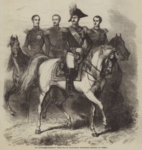 Rusya İmparatoru İskender ve Büyük Dükler Konstantin, Nicholas ve Michael by Gustave Janet